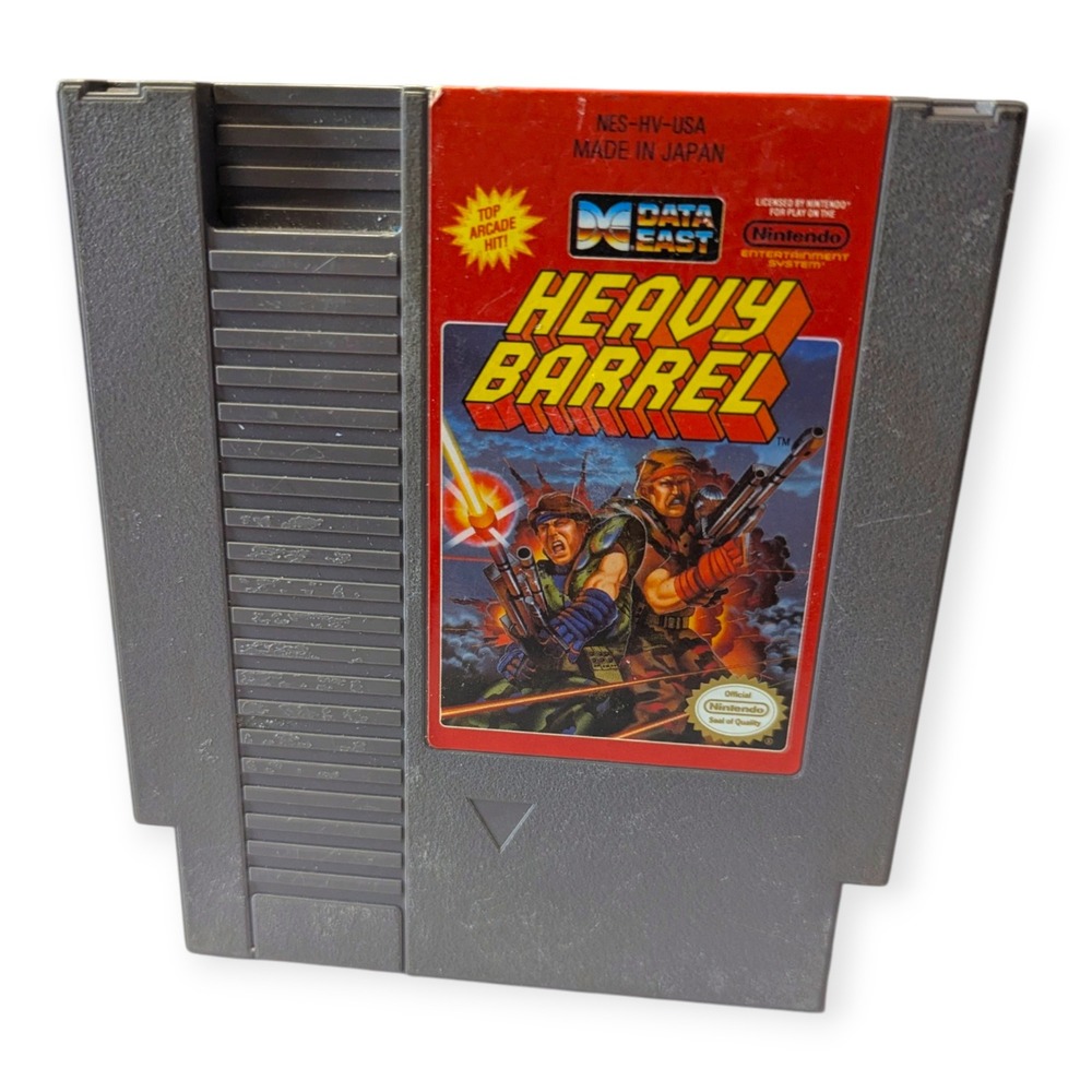 Heavy Barrel Nintendo NES Data East 1990 Video Game Cartridge NTSC-U/C